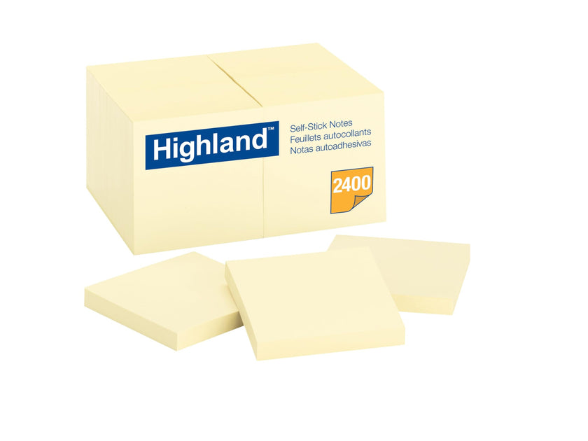 Highland Notes, 3 x 3-Inches, Yellow, 24-Pads/Pack 🍁 All In One Marketplace Canada