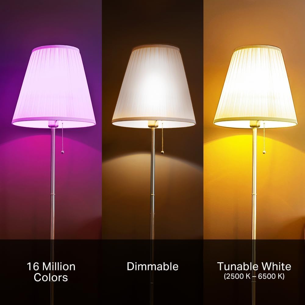 Kasa Smart Light Bulbs, Full Colour Changing Dimmable Smart WiFi Bulbs Compatible with Alexa and Google Home, A19, 9W 800 Lumens,2.4Ghz only, No Hub Required, 2-Pack (KL125P2), Multicolour 🍁 All In One Marketplace Canada
