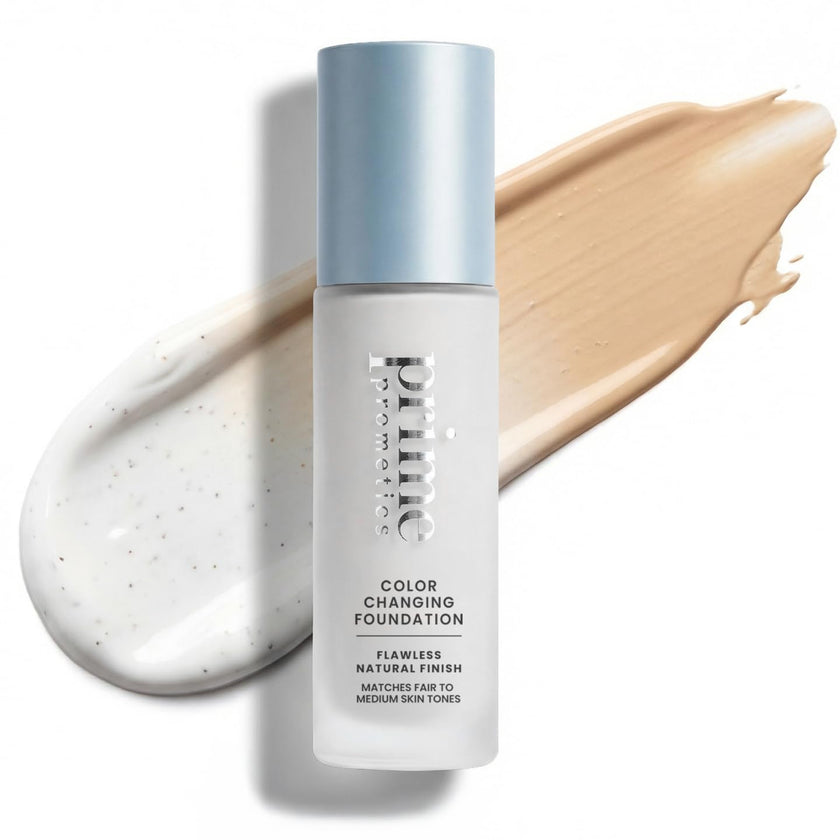 Prime Prometics Color Changing Foundation for Mature Women – Instantly Adapts to Your Skin Tone – Buildable Light-to-Medium Coverage – 12-Hour Wear – Natural Dewy Finish – Hypoallergenic 🍁 All In One Marketplace Canada
