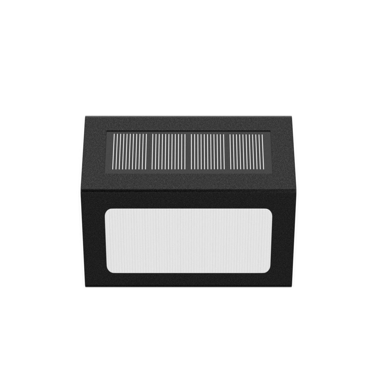 Solar Lights for Steps Decks Pathway Yard Stairs Fences, LED lamp, Rainproof, Black Metal case, 6 Pack 🍁 All In One Marketplace Canada