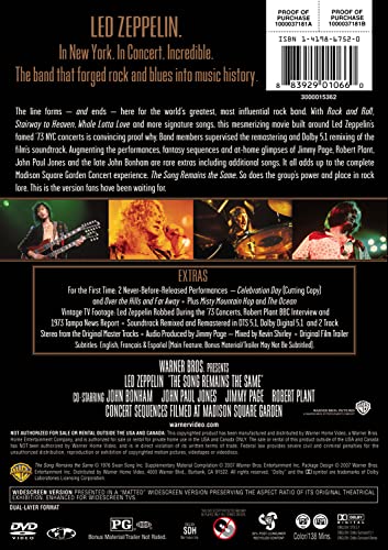 Led Zeppelin - The Song Remains The Same (Special Edition) - DVD (Used)