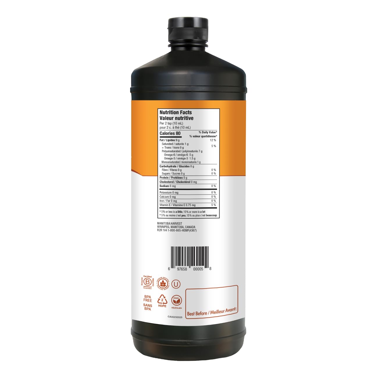 Manitoba Harvest Hemp Seed Oil, 946 ml 🍁 All In One Marketplace Canada