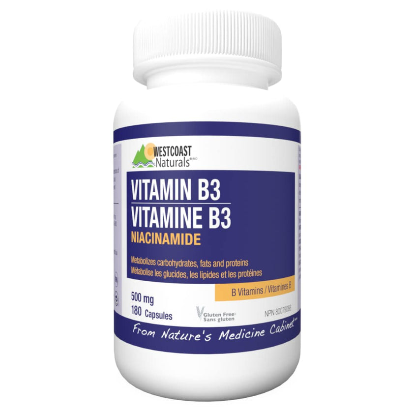 WESTCOAST NATURALS Niacinamide Vitamin B3 180 count 🍁 All In One Marketplace Canada