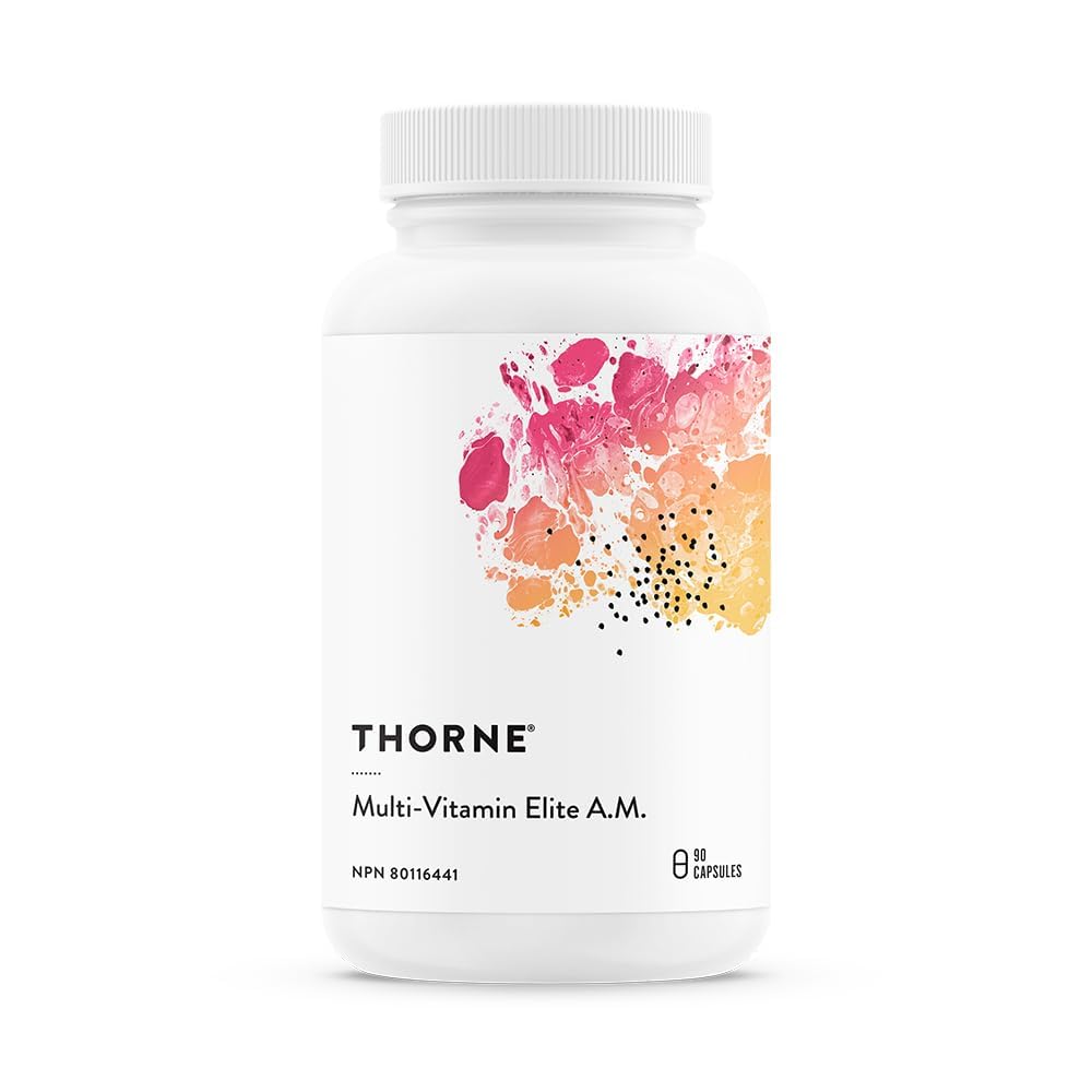 Thorne Multi-Vitamin Elite AM - Ideal multi-vitamin/mineral combination that supports a high performance nutrition program - 90 Capsules 🍁 All In One Marketplace Canada