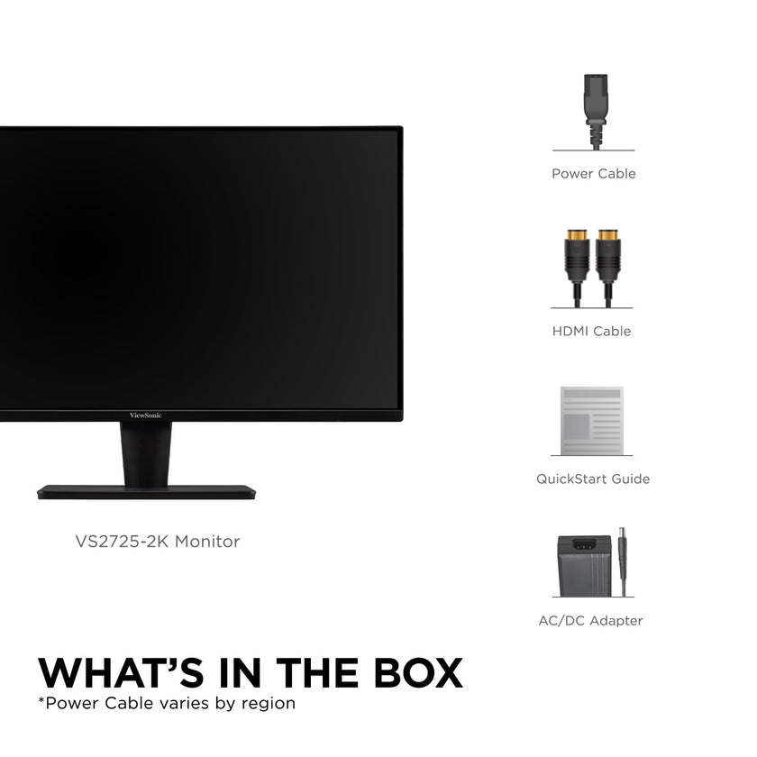 ViewSonic VS2725-2K 27 Inch QHD 1440p Monitor with 100Hz, HDMI, DisplayPort, and Variable Refresh Rate for Home and Office 🍁 All In One Marketplace Canada