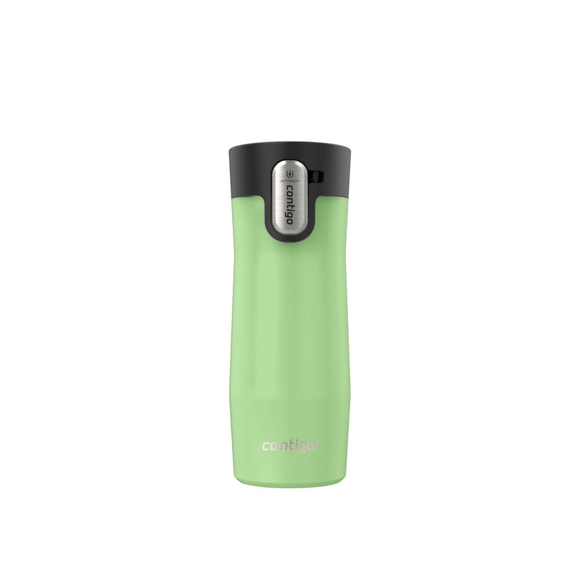 Contigo West Loop 3.0 Stainless Steel Travel Mug with Tea-Bag Hook & Spill-Proof Lid, Vacuum-Insulated Reusable Cup Coffee and Tea, 16 oz (473 mL), Cucumber - Keeps Drinks Hot up to 11 Hours 🍁 All In One Marketplace Canada