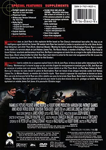 Patriot Games: Special Collector's Edition (Widescreen) - DVD