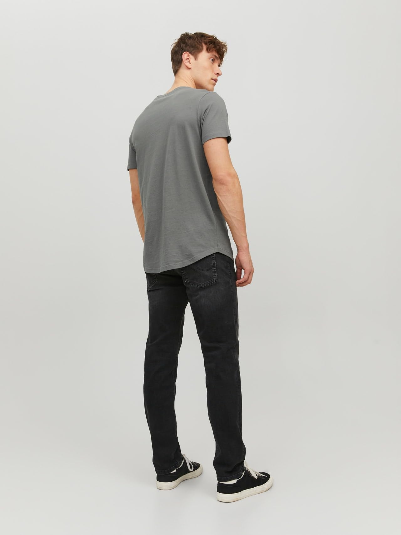 JACK & JONES Men's Long Line Fit T-Shirt JJENOA TEE SS Crew Neck NOOS Black XL 🍁 All In One Marketplace Canada
