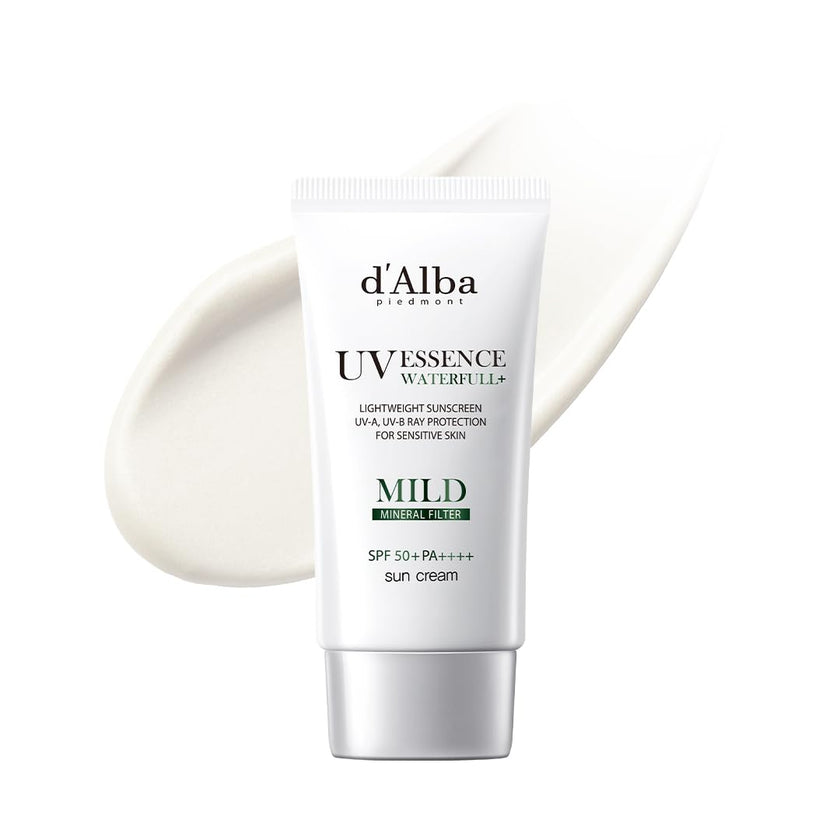 d'alba Piedmont Italian White Truffle Waterfull Mild Sunscreen, Vegan, Mineral Sunscreen, SPF 51+ PA++++, Non-Nano Sunscreen Suitable for all Sensitive Skin, Gentle & Light Finish, Korean Skincare (50ml) 🍁 All In One Marketplace Canada