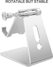 Adjustable Cell Phone Stand, OMOTON C2 Aluminum Desktop Phone Holder Dock Compatible with iPhone 17/16/15/14 Pro Max/Pro/Air and Other Smart Phones, Silver 🍁 All In One Marketplace Canada