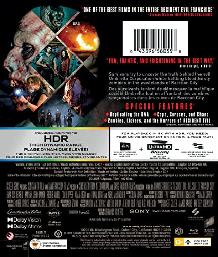 Resident Evil: Welcome to Raccoon City - 4K/Blu-Ray