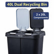 Step N’ Sort 40L Dual Compartment Recycling Bin – Slim Kitchen Waste & Recycling System (2 × 20L) 🍁 All In One Marketplace Canada