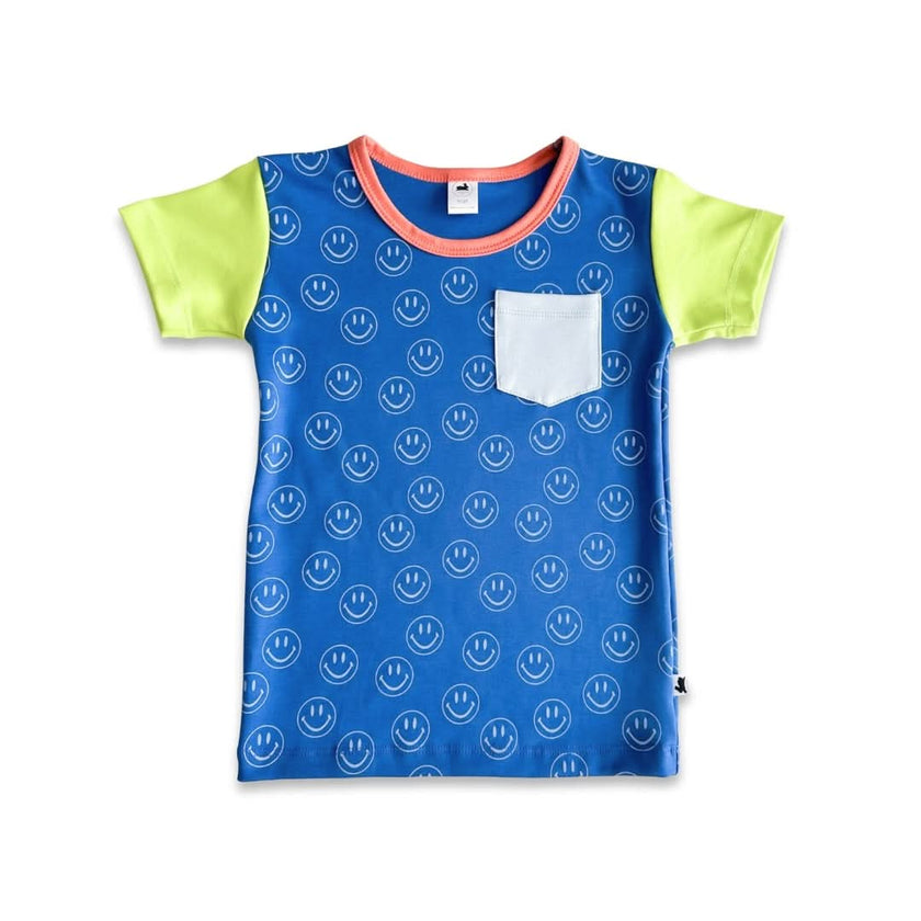 Baby/Kids' Bamboo Pocket T-Shirt | Rainbow Stripe