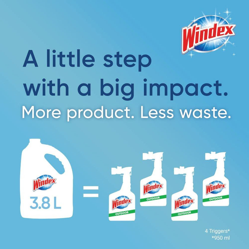 Windex Outdoor Window, Glass, and Patio Cleaner Refill, Streak-Free, Removes Dirt and Grime, Surface Cleaning Shine Spray, 3.8mL 🍁 All In One Marketplace Canada
