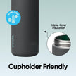 Owala FreeSip Insulated Stainless Steel Water Bottle with Straw for Sports and Travel, BPA-Free, 24oz, Foggy Tide 🍁 All In One Marketplace Canada