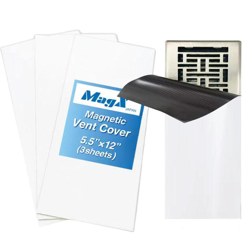 MagX Magnetic Vent Cover, 5.5 x 12 Inch, 3 Sheets, Ultra Thick 60 mil, Flexible Anisotropic Magnet, for Air Registers or Floor Air Vents, RV, Home HVAC, AC, Home Must Buy (MVAC-5512) 🍁 All In One Marketplace Canada