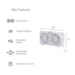 Genesis Twin Fan High Velocity Reversible AirFlow Fan, LED Indicator Lights Adjustable Thermostat & Max Cool Technology, ETL Certified, White (A1WINDOWFAN) 🍁 All In One Marketplace Canada