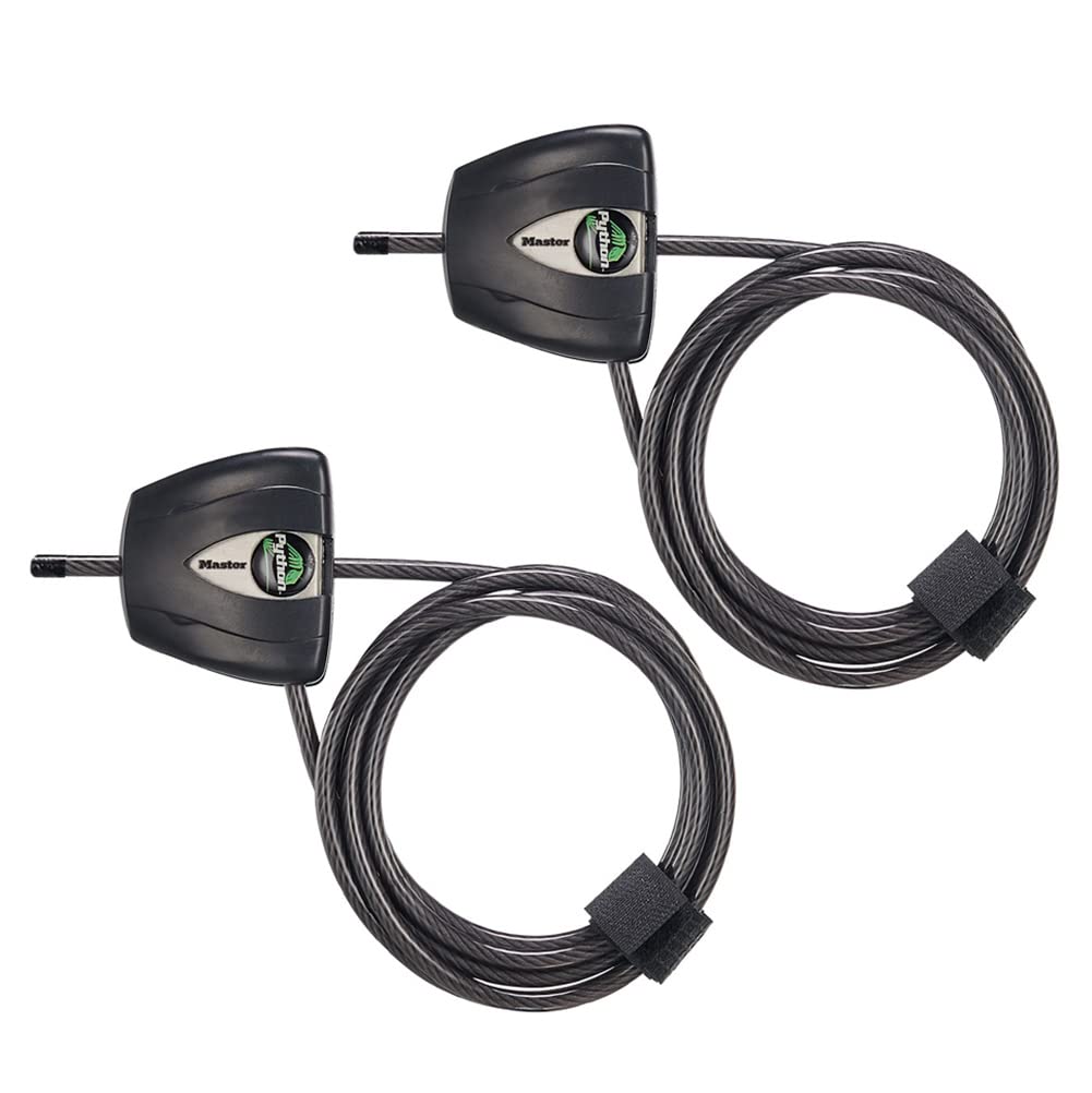 Master Lock Python Cable Lock, Cable Lock with Keys, Trail Camera and Kayak Locking Cable, 2 Pack, 8417T,Black 🍁 All In One Marketplace Canada