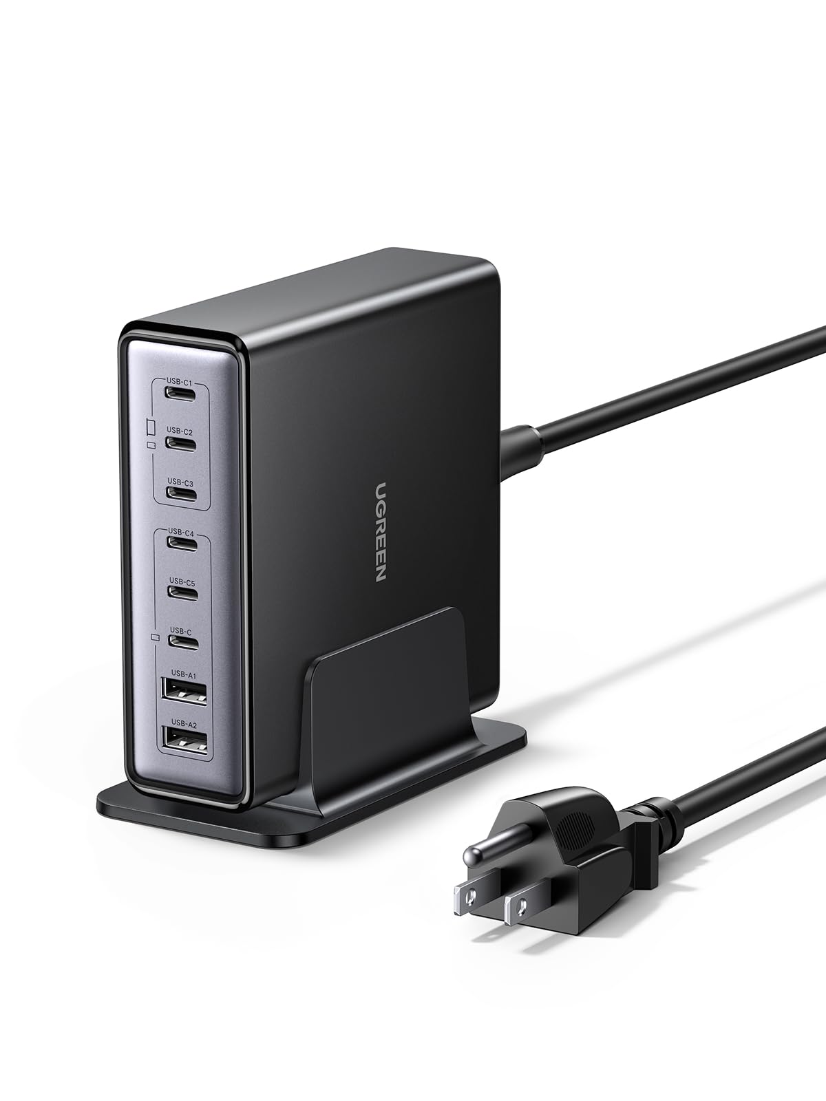 UGREEN 200W 8-Port GaN USB C Charger Block, Desktop Charging Station USB C and USB PD 100W Fast Charging Compatible for MacBook Pro 16
