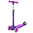 Gotrax KS1 Kids Kick Scooter, LED Lighted Wheels and 3 Adjustable Height Handlebars, Lean-to-Steer & Widen Anti-Slip Deck, 3 Wheel Scooter for Boys & Girls Ages 3+ and up to 100 Lbs (Purple) 🍁 All In One Marketplace Canada