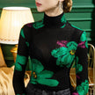 Elegant Women Slim fit Mock neck top ladies turtle neck tops