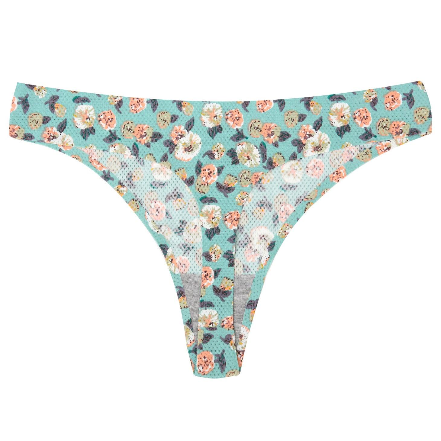 Women's Seamless Floral Print Low-Waist Briefs No-Trace Breathable