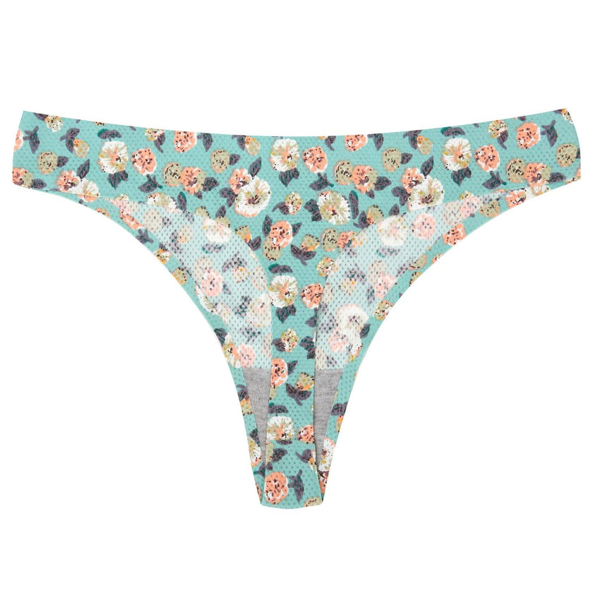 Women's Seamless Floral Print Low-Waist Briefs No-Trace Breathable