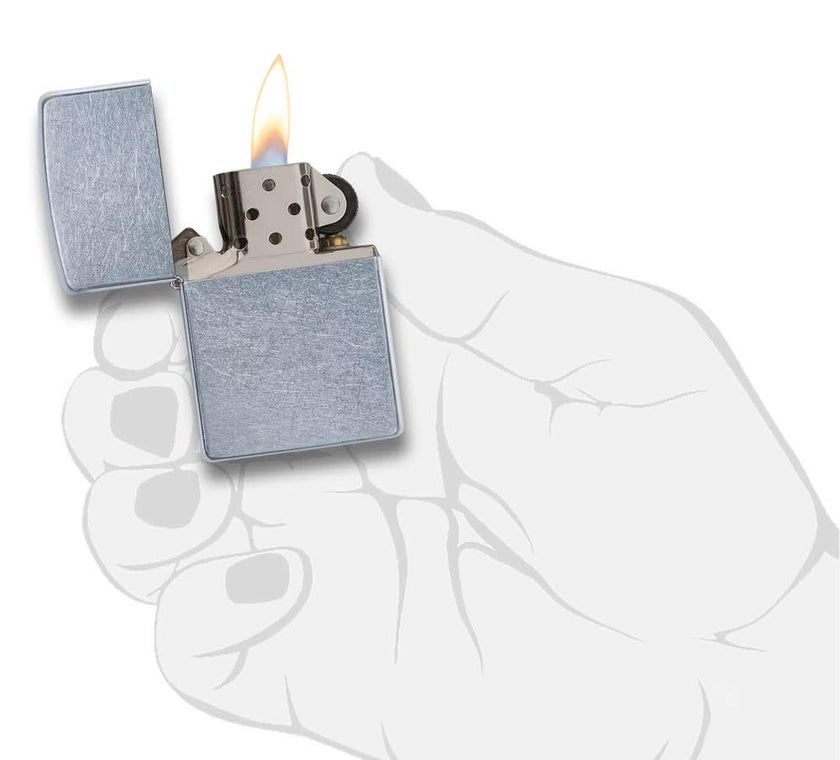 Zippo Street Chrome Pocket Lighter, 5 1/2 x 3 1/2cm, Silver 🍁 All In One Marketplace Canada