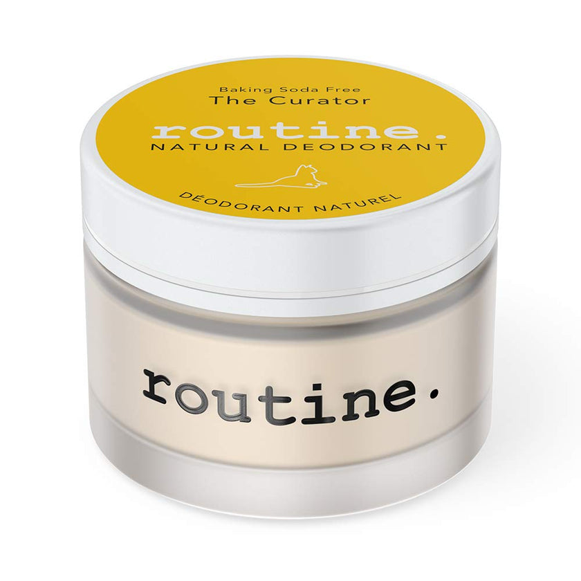 Routine Deodorant | The Curator (Baking Soda Free, Eucalyptus, Geranium, Black Spruce & Cocoa) | 58g, Aluminum Free Deodorant for Women & Men (Cream Jar formula) 🍁 All In One Marketplace Canada