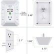 Wall Charger, Surge Protector, QINLIANF 5 Outlet Extender with 4 USB Charging Ports (4.8A Total) 3-Sided 1680J Power Strip Multi Plug Adapter Spaced for Home Travel Office (3U1C) 🍁 All In One Marketplace Canada