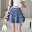 Elastic Waist short Denim Mini Jeans skirt