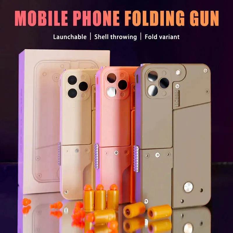 mobile phone shape folding soft bullet gun toy