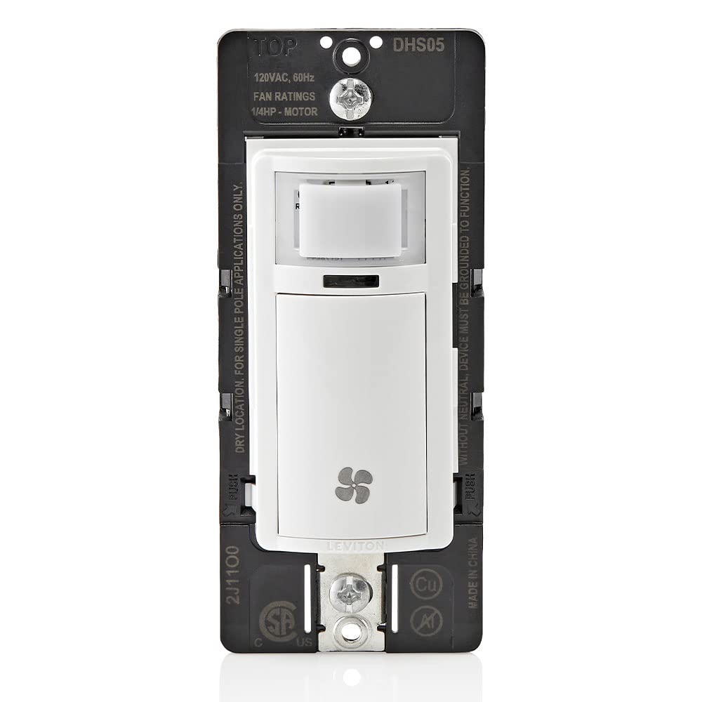 Leviton Humidity Sensor Switch for Bathroom Exhaust Fan, automate Ventilation, air Circulation, Moisture Control, ¼ HP, Single Pole, DHS05-1LW, White 🍁 All In One Marketplace Canada