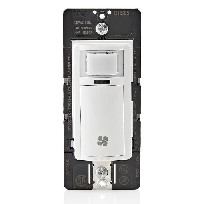 Leviton Humidity Sensor Switch for Bathroom Exhaust Fan, automate Ventilation, air Circulation, Moisture Control, ¼ HP, Single Pole, DHS05-1LW, White 🍁 All In One Marketplace Canada