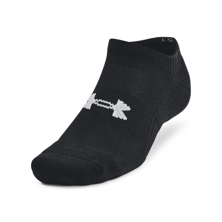 Under Armour Unisex Adult Training Cotton No Show Socks (6 Pairs), (001) Black/Black/White, Large 🍁 All In One Marketplace Canada