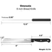 Bread Knife, Serrated 8 inch Bread Knifes for Homemade Bread Sourdough, Blade Razor Sharp and Wavy Edge from Professional Stainless Steel Omesata 🍁 All In One Marketplace Canada