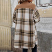 plaid jacket womens outfit Winter cashmere  Jacket Outwear for women
