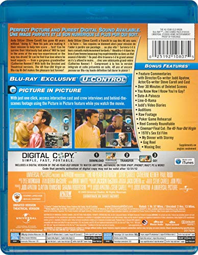 The 40-Year-Old Virgin: Unrated - Blu-ray/DVD
