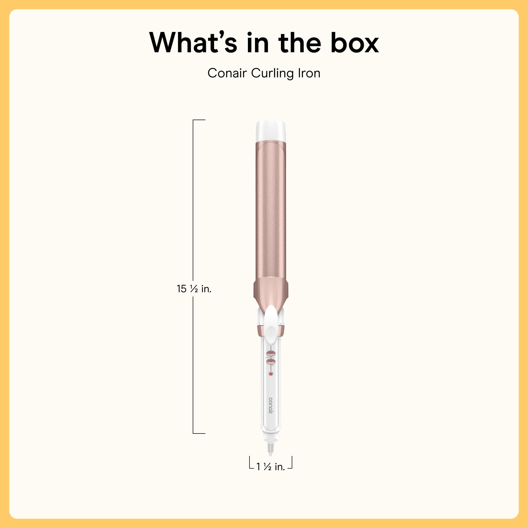 Conair Ceramic Long Barrel XL Curling Iron, 1 ½” Barrel Produces Classic Curls – for use on Medium and Long Hair, Hair Curler 🍁 All In One Marketplace Canada