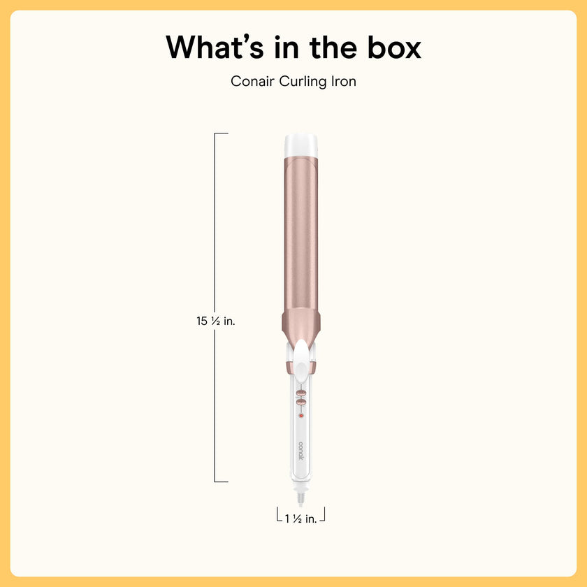 Conair Ceramic Long Barrel XL Curling Iron, 1 ½” Barrel Produces Classic Curls – for use on Medium and Long Hair, Hair Curler 🍁 All In One Marketplace Canada