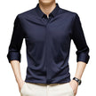 Men's Ice Silk Formal Shirt Half Sleeve Cardigan Canada | EX-STOCK