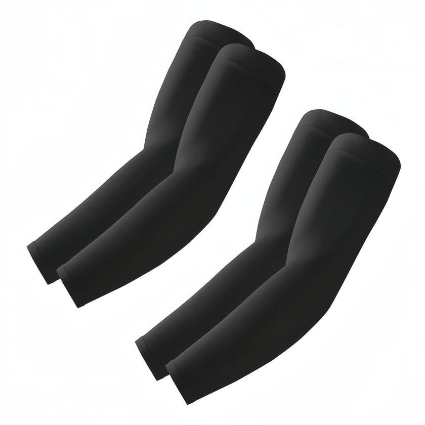 ROXUN 2 Pairs Arm Sleeves, Cooling UV Sun Protection Sports Compression for Men/Women 2 Black 🍁 All In One Marketplace Canada