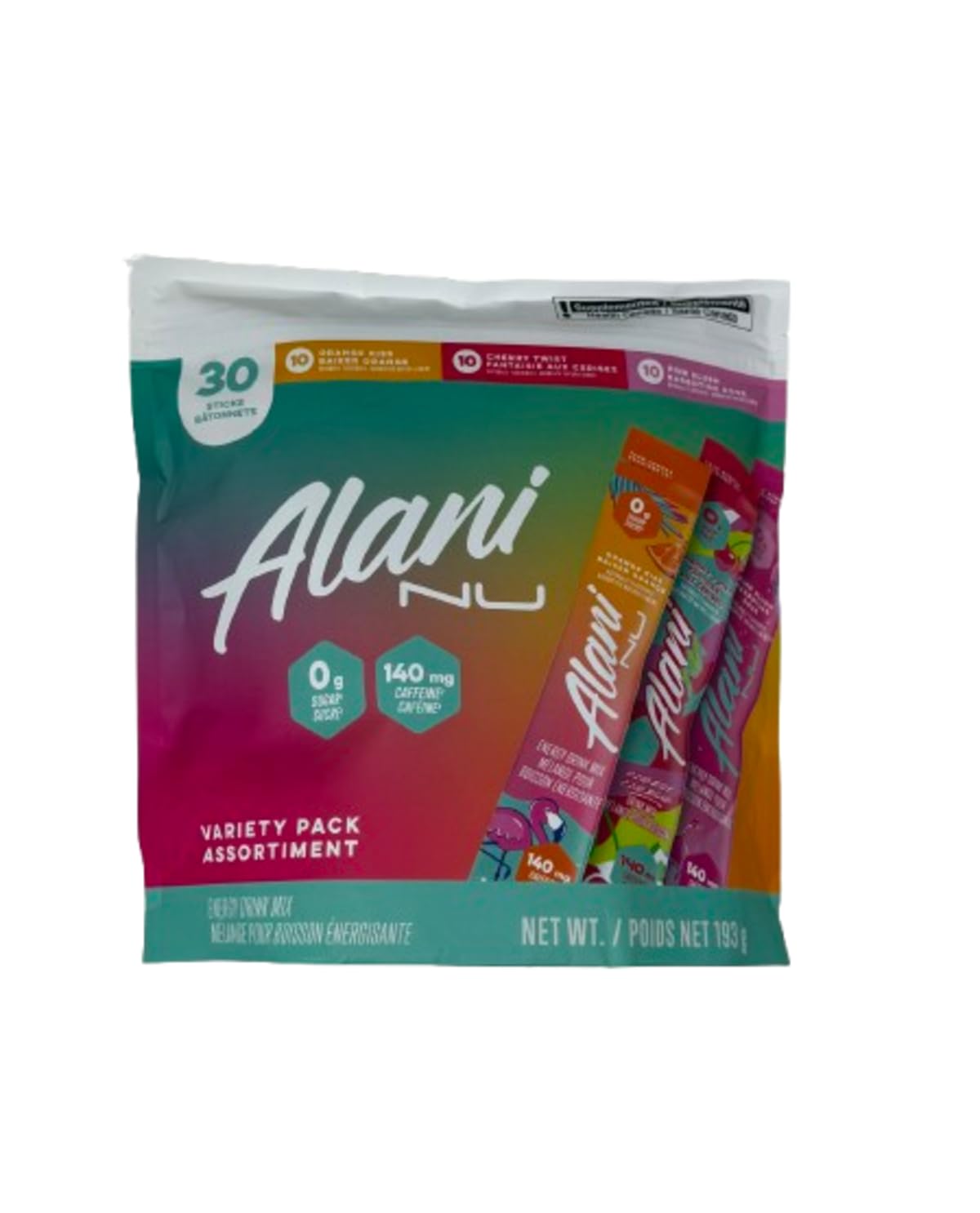 Alani NU Energy Drink Mix Variety Pack, 30 Sticks (193 g) | Sugar-Free Caffeine Mix | Vitamins B6 & B12 | On-the-Go Energy | Zero Sugar, Gluten-Free, Low Calorie 🍁 All In One Marketplace Canada