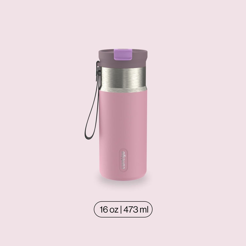 Contigo DualSip 16 oz Compact Water Bottle w/ 2-Way Lid (Drink from Straw or Spout) | Vacuum-Insulated Stainless Steel for Cold Drinks | 100% Leakproof | BPA & Lead-Free | Dishwasher Safe 🍁 All In One Marketplace Canada