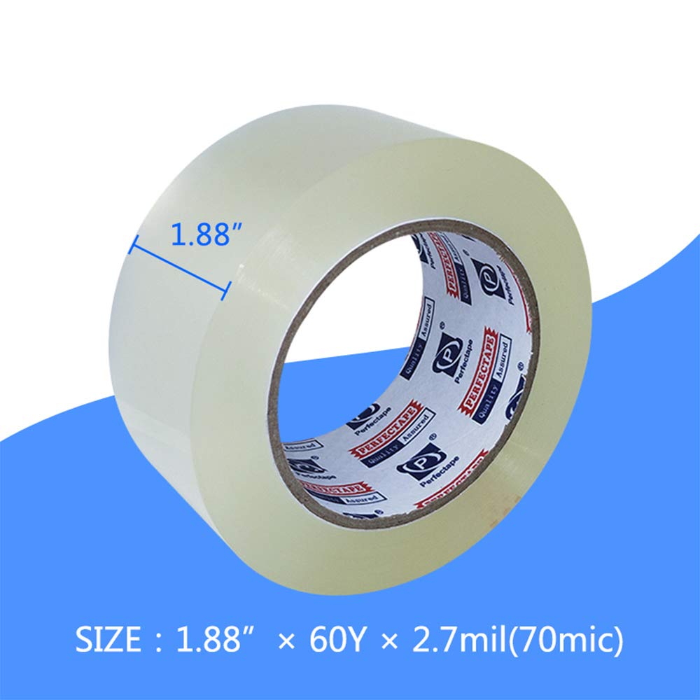PERFECTAPE Heavy Duty Packing Tape 6 Rolls, Total 360Y, Clear, 2.7 mil, 1.88 inch x 60 Yards, Ultra Strong, Refill for Packaging and Shipping 🍁 All In One Marketplace Canada