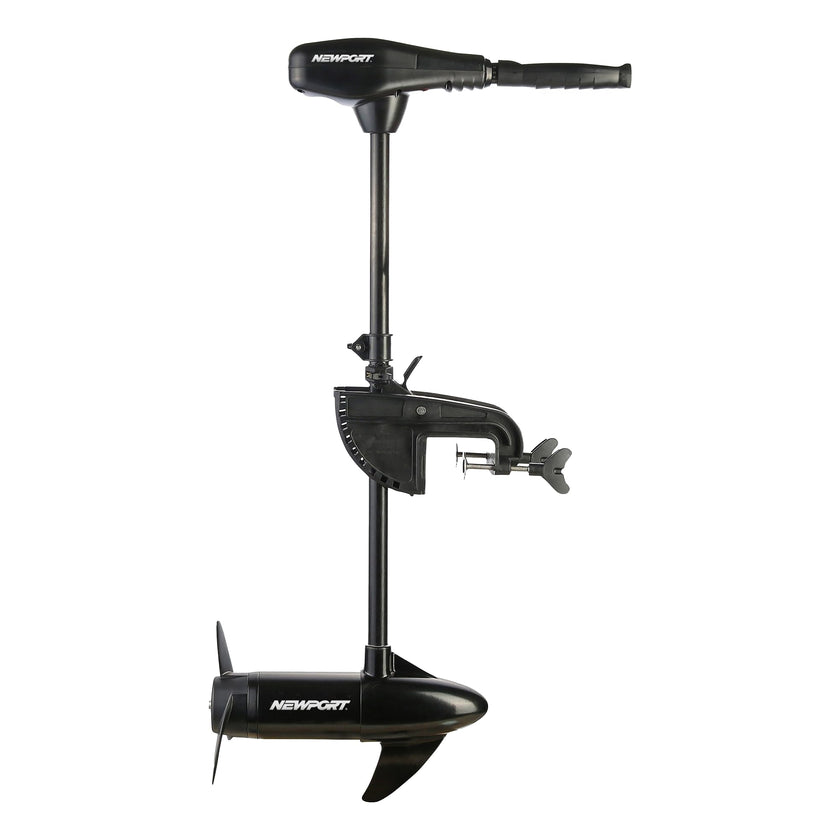 Newport Vessels NV-Series 46lb Thrust Saltwater Transom Mounted Trolling Electric Trolling Motor w/ LED Battery Indicator & 30
