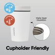 Owala SmoothSip Slider Insulated Stainless Steel Coffee Tumbler, Reusable Iced Coffee Cup, Hot Coffee Travel Mug, BPA Free 12 oz, Peachy Keen 🍁 All In One Marketplace Canada