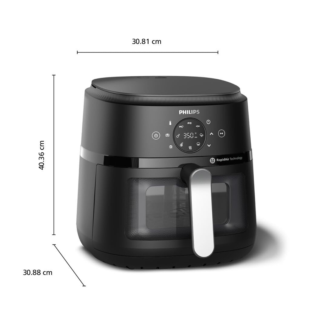 Philips Air Fryer 2000 Series - 13-in-1 functions, 6.2L, Compact Design with Cooking Window, Black, (NA231/00) 🍁 All In One Marketplace Canada