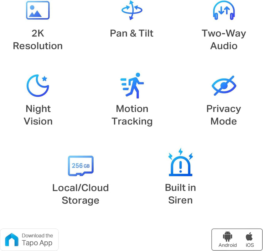 Tapo 2K Pan/Tilt Indoor Security WiFi Camera, 2 Pack, Baby & Pet Camera w/ 360° Motion Tracking, 2-Way Audio, Night Vision, Cloud & Local Storage (Up to 256 GB), Works w/Alexa & Google (Tapo C210P2) 🍁 All In One Marketplace Canada