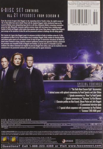 The X-Files: Season 8 (Bilingual) - DVD (Used)